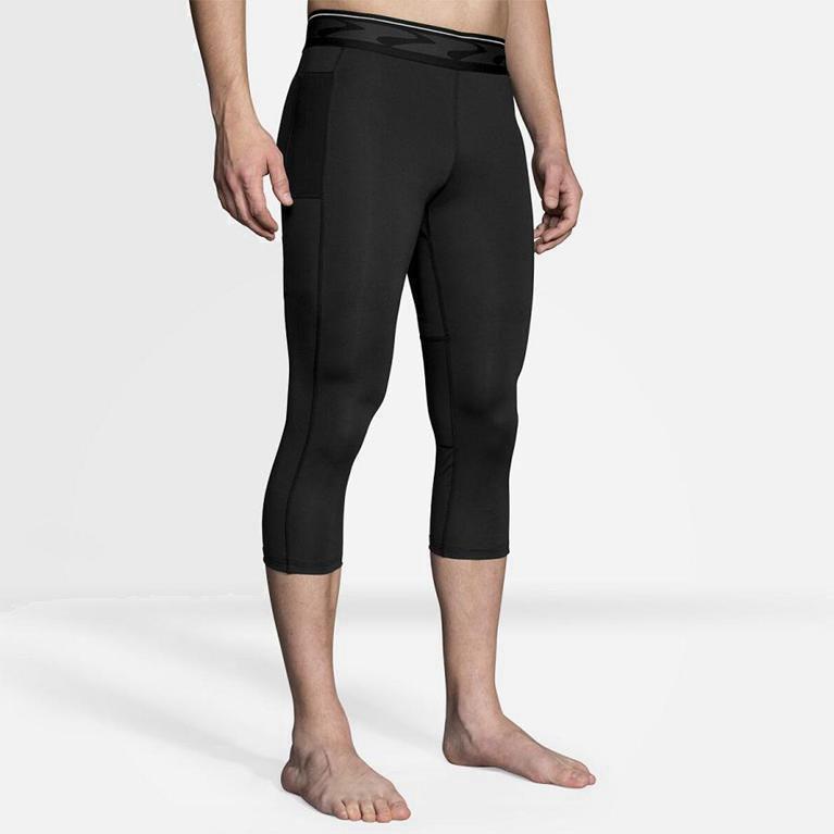 Brooks All-In 3/4 Running Leggings Herr 652831-RXO Grå